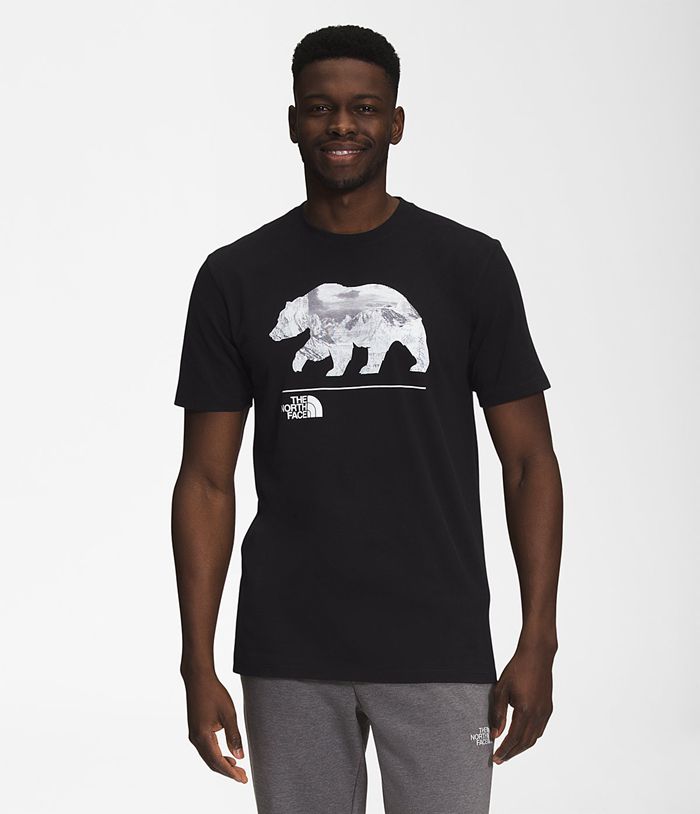 The North Face T-Shirts Bearscape Short Sleeve Black - Mens - Thailand XQYVK-1092